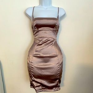 NEW WITH TAGS- Satin Bodycon Dress Size-S